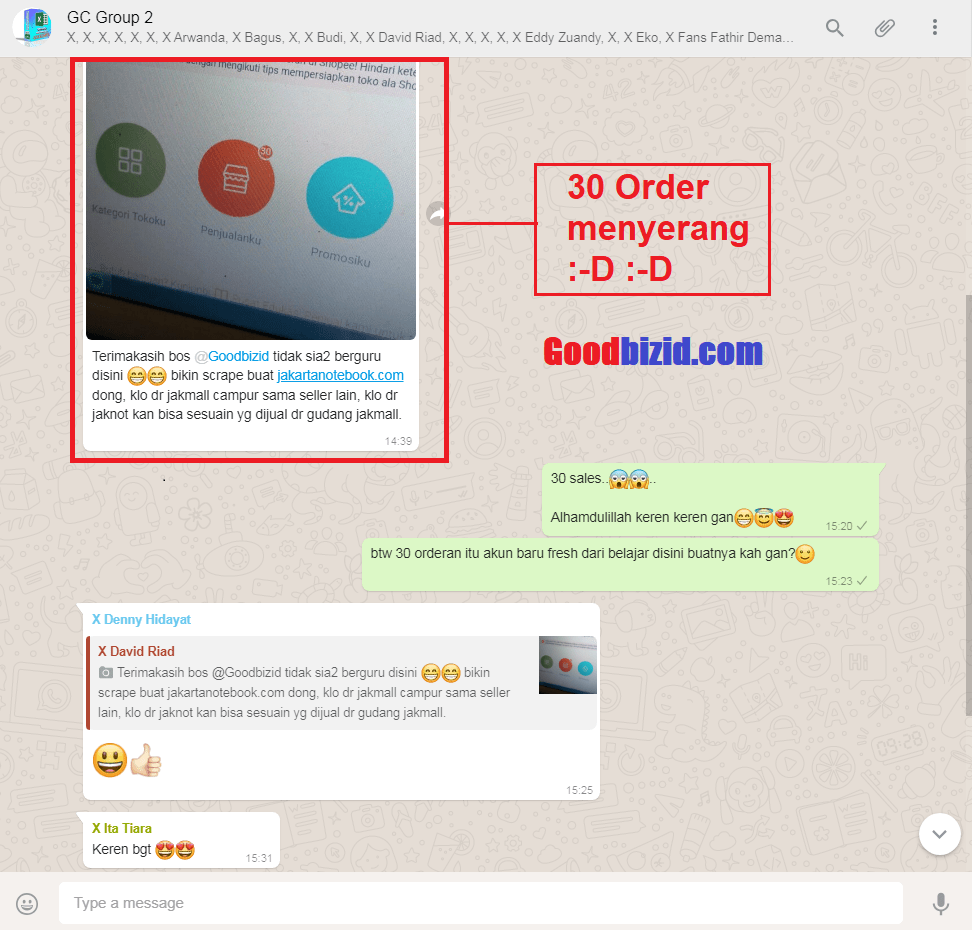 30 orderan bung
