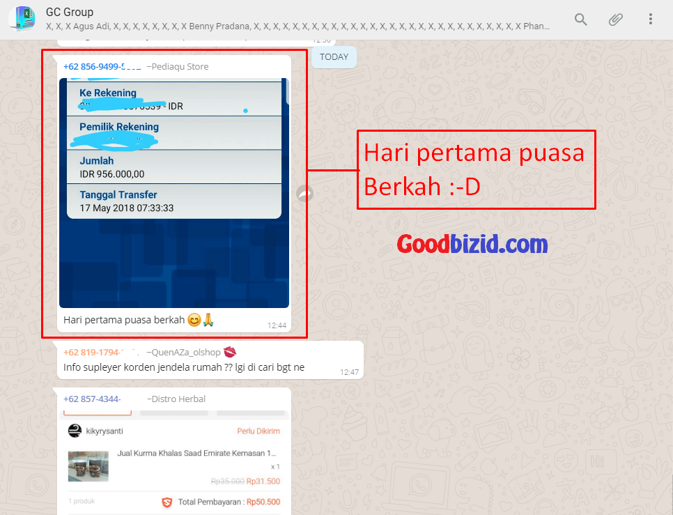 puasa pertama berkah