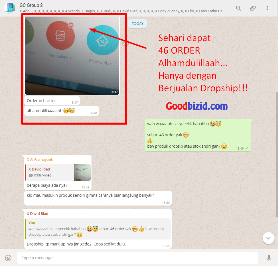 sehari 46 orderan