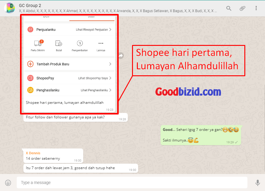 shopee hari pertama lumayan
