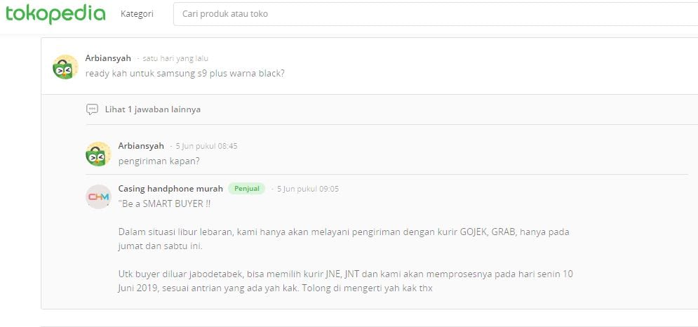 Respon supplier - Cara berdagang di Tokopedia Respon supplier - Cara berdagang di Tokopedia