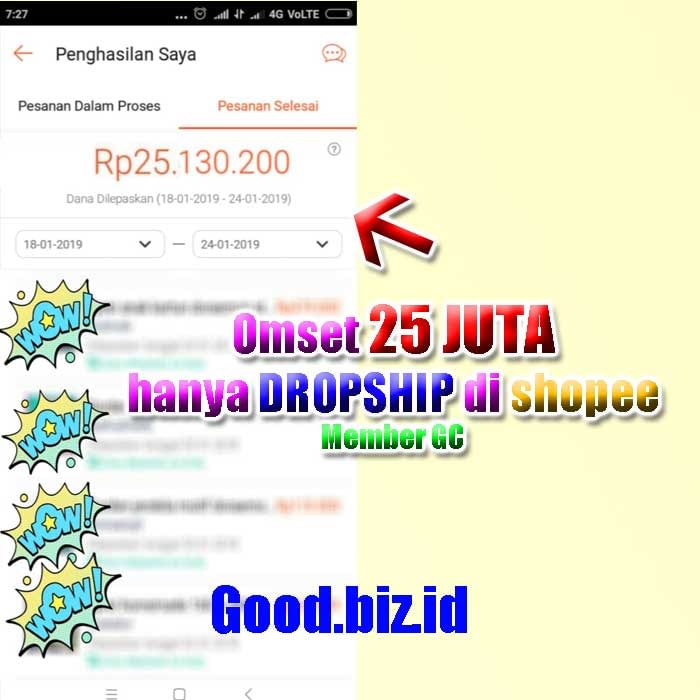 25 juta dropship dari shopee