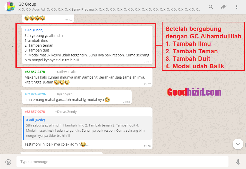 4 testimoni member gc 4 testimoni member gc
