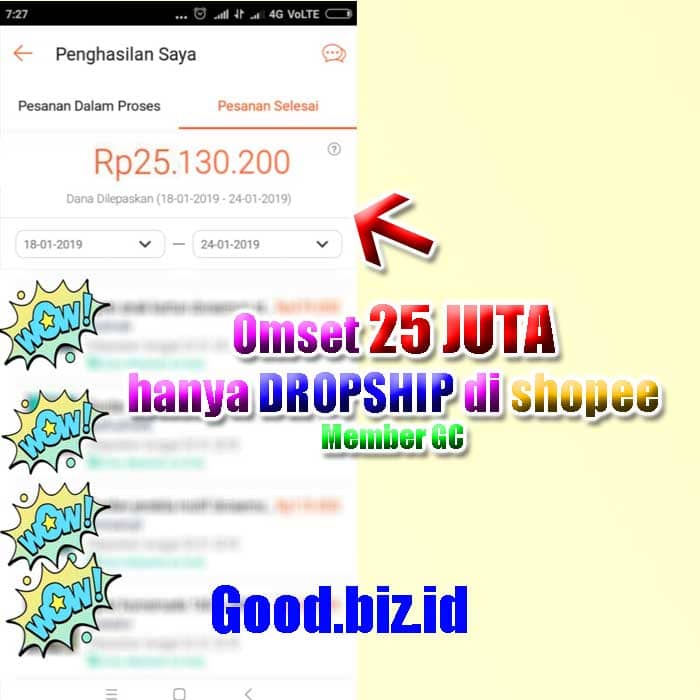 25 juta dropship dari shopee